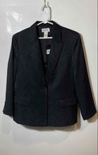 Load image into Gallery viewer, Alfani Womens Black Notch Lapel Single Breasted One-Button Blazer Size 12
