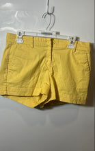 Load image into Gallery viewer, Nautica Womens Yellow Flat Front Slash Pockets Chino Shorts Size 10
