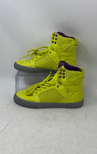 Load image into Gallery viewer, Supra Womens Neon Green Purple Lace-Up Sneaker Shoes Size 8.5
