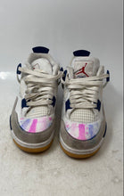 Load image into Gallery viewer, Nike Mens Air Jordan 4 Retro SP White Blue Sneaker Shoes Size 5 With Stains
