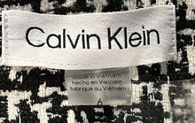 Load image into Gallery viewer, Calvin Klein Womens White Black Printed Sleeveless Back Zip Sheath Dress Size 6
