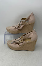Load image into Gallery viewer, Michael Kors Womens Damita Beige Zipper Wedge Heel Espadrille Sandals Size 8.5 M
