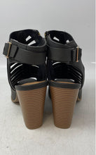 Load image into Gallery viewer, Dolcetta Womens Jodi Black Leather Block Heel Side Zip Strappy Sandals Size 7 M
