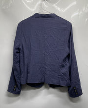 Load image into Gallery viewer, Halston Womens Blue Long Sleeve Notch Lapel Regular Fit One-Button Blazer Size L
