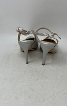 Load image into Gallery viewer, Elizee Womens Frecia Gray Leather Ankle Strap Stiletto Pump Heels Size 37.5
