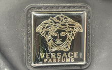 Load image into Gallery viewer, Versace Parfums Unisex Black Adjustable Shoulder Strap Travel Backpack Worn
