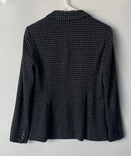 Load image into Gallery viewer, Vince Camuto Womens Gray Black Houndstooth Notch Lapel One-Button Blazer Size 2
