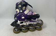 Load image into Gallery viewer, Mongoose Kids White Purple Adjustable Inline Skates Size 1-4
