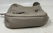 Load image into Gallery viewer, Calvin Klein Womens Gray Leather Inner Pocket Adjustable Strap Crossbody Bag
