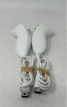 Load image into Gallery viewer, Lot Of 2 Pcs Nintendo Wii Nunchuk White Wired Gaming Controller Not Tested

