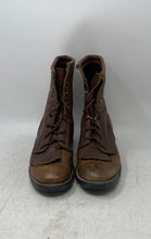 Load image into Gallery viewer, Laredo Womens Kiltie Brown Leather Round Toe Lace-Up Roper Combat Boots Sz 8.5M

