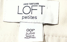 Load image into Gallery viewer, Loft Ann Taylor Womens Beige Flat Front Belt Loops Back Pockets Dress Pants 00P
