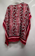 Load image into Gallery viewer, Michael Kors Womens Multicolor Snakeskin Pullover Poncho Tunic Top Size L/XL
