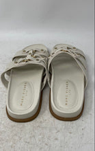 Load image into Gallery viewer, Marc Fisher Womens Verity White Gold Leather Slip-On Slide Sandals Size 8M
