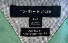 Load image into Gallery viewer, Tommy Hilfiger Mens Green Cotton Short Sleeve Custom Fit Button-Up Shirt Size L

