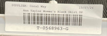Load image into Gallery viewer, Ann Taylor Womens Black Textured Front Slit Straight &amp; Pencil Skirt 0P
