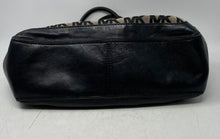 Load image into Gallery viewer, Michael Kors Womens Brookville Black Beige Monogram Canvas Shoulder Handbag
