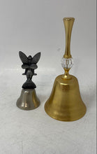 Load image into Gallery viewer, Lot Of 2 Pcs Multicolor Crystal Metal Decorative Collectible Handbells
