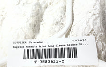 Load image into Gallery viewer, Express Womens White Floral Lace Long Sleeve V-Neck Bodysuit Blouse Top Size S
