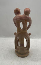 Load image into Gallery viewer, Soapstone Brown Abstract Family Figurine Home Decor Collectible Sculpture
