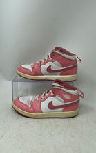 Load image into Gallery viewer, Nike Unisex Kids Air Jordan 1 Mid PS DQ8424-616 White Pink Sneaker Shoes Size 2Y
