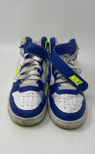 Load image into Gallery viewer, Nike Boys Court Borough 2 HJ9241-488 White Blue Neon Green Sneaker Shoes Size 4Y
