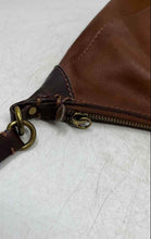 Load image into Gallery viewer, Lucky Brand Womens Brown Leather Shoulder Strap Top Zipper Hobo Purse
