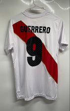 Load image into Gallery viewer, Umbro Mens White Red FPF Peru Paolo Guerrero #9 Crew Neck Soccer Jersey Size S

