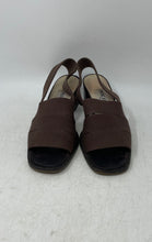 Load image into Gallery viewer, Pancaldi Womens Brown Open Toe Block Heel Slingback Sandals Size 8.5B
