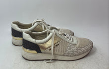 Load image into Gallery viewer, Michael Kors Womens Allie Ivory Brown Low Top Lace-Up Sneaker Shoes Size 8 M
