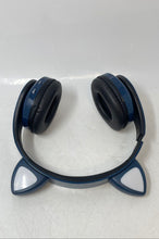 Load image into Gallery viewer, 7GPro Active Noise Cancelling Cat Ear Wireless Blue Headphones Not Tested

