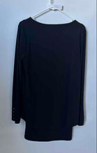 Load image into Gallery viewer, White House Black Market Womens Black Long Sleeve Layered Tunic Blouse Top Sz M
