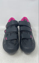 Load image into Gallery viewer, Tommaso Womens Spin Class Ready Pink Black Hook And Loop Cycling Shoes Size 42
