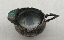 Load image into Gallery viewer, Vintage Silver-Tone Engraved Tableware Scroll Handle Tri-Footed Creamer
