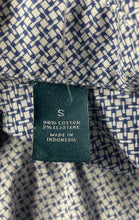 Load image into Gallery viewer, Perry Ellis Mens Blue Printed Lightweight Short Sleeve Button-Up Shirt Size S
