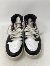 Load image into Gallery viewer, Nike Womens Jordan 1 Mid BQ6472-016 White Black Red Sneaker Shoes Sz 8 No Insole
