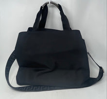 Load image into Gallery viewer, Versace Parfums Womens Black Detachable Strap Outer Pocket Lined Tote Bag
