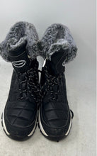 Load image into Gallery viewer, Hicooer Womens Black Quilted Round Toe Lace-Up Snow Boots Size 37
