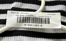 Load image into Gallery viewer, Divided By H&amp;M Womens Black White Striped Cropped Pullover Sweater Size S w/ Tag
