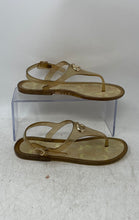 Load image into Gallery viewer, Coach Womens Natalee Jelly Yellow Signature Print Open Toe Thong Sandals Size 5
