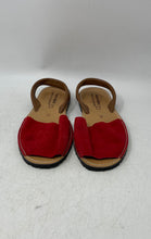 Load image into Gallery viewer, Menorquina Womens Red Leather Flat Heel Slip-On Slingback Sandals Size EUR 39
