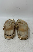 Load image into Gallery viewer, Vince Camuto Womens Genri Gold Tone Slip-On Flat Thong Sandals Size 6M
