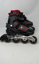Load image into Gallery viewer, Airwalk Unisex AK-168 Black And Red Adjustable Fit Inline Skates Size 6-7
