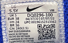 Load image into Gallery viewer, Nike Kids Air Max TW DQ0296-100 Blue White Sneaker Shoes Size 5.5Y Not Laces
