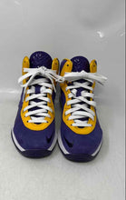 Load image into Gallery viewer, Nike Kids LeBron 8 Purple Yellow White Lace-Up Sneakers Shoes Size 4.5Y
