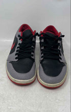 Load image into Gallery viewer, Nike Mens Air Jordan 1 Low Gray Black Red Leather Lace-Up Sneakers Shoes Size 9
