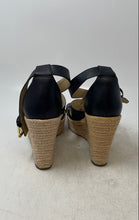 Load image into Gallery viewer, Michael Kors Womens Finley Black Brown Espadrille Platform Sandals Size 8
