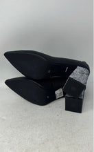 Load image into Gallery viewer, Patricia Womens Black Leather Slip-On Pointed Toe Block Pump Heels Size 37
