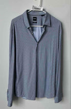 Load image into Gallery viewer, Hugo Boss Mens Blue Black Long Sleeve Button-Up Shirt Size XL
