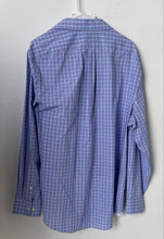 Load image into Gallery viewer, Lauren Ralph Lauren Mens Blue White Check Long Sleeve Dress Shirt Size XL 17.5
